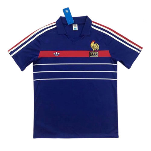 Tailandia Camiseta Francia Replica Primera Ropa Retro 1984 1986